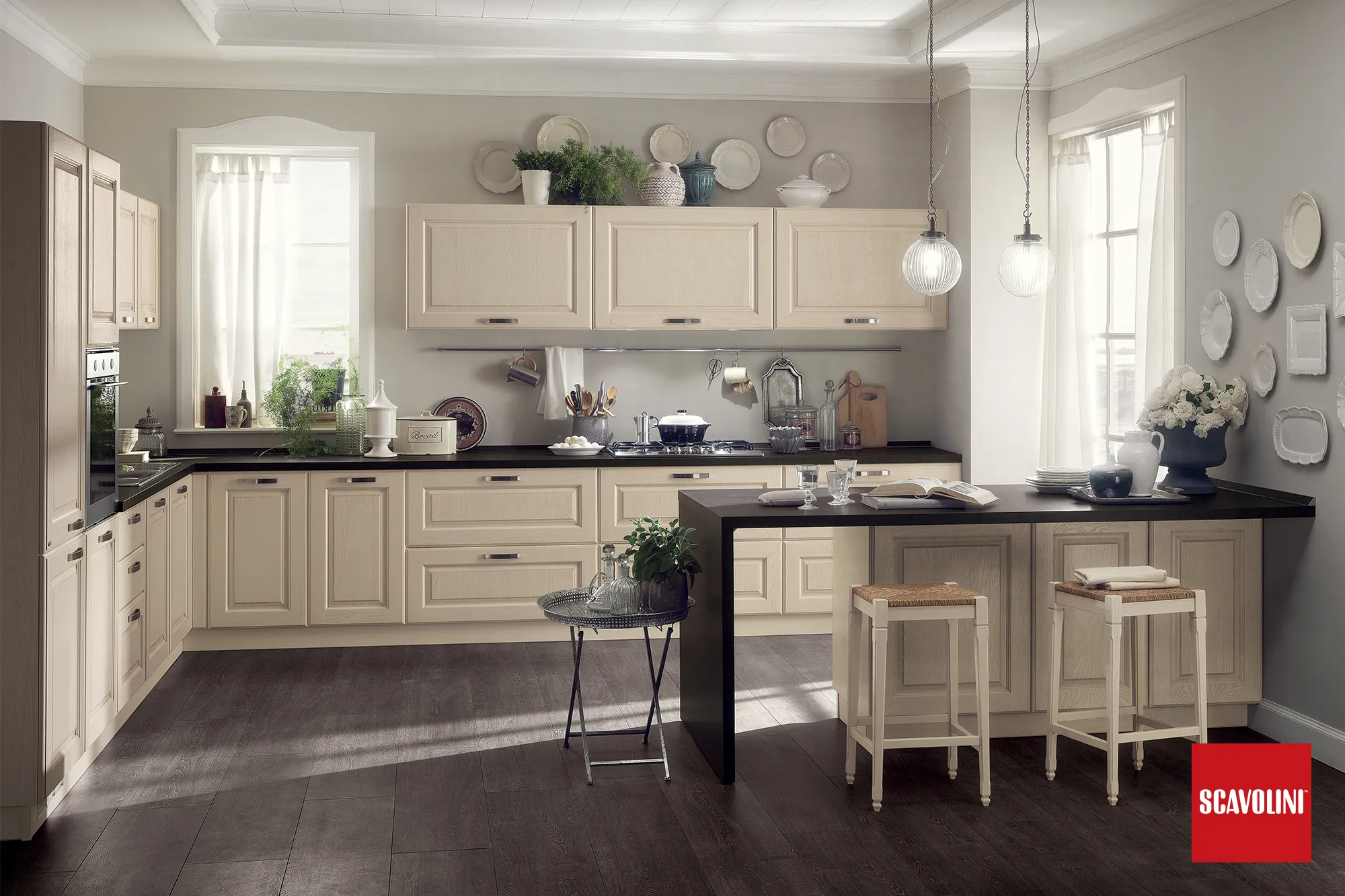 Cucina Madeleine con isola