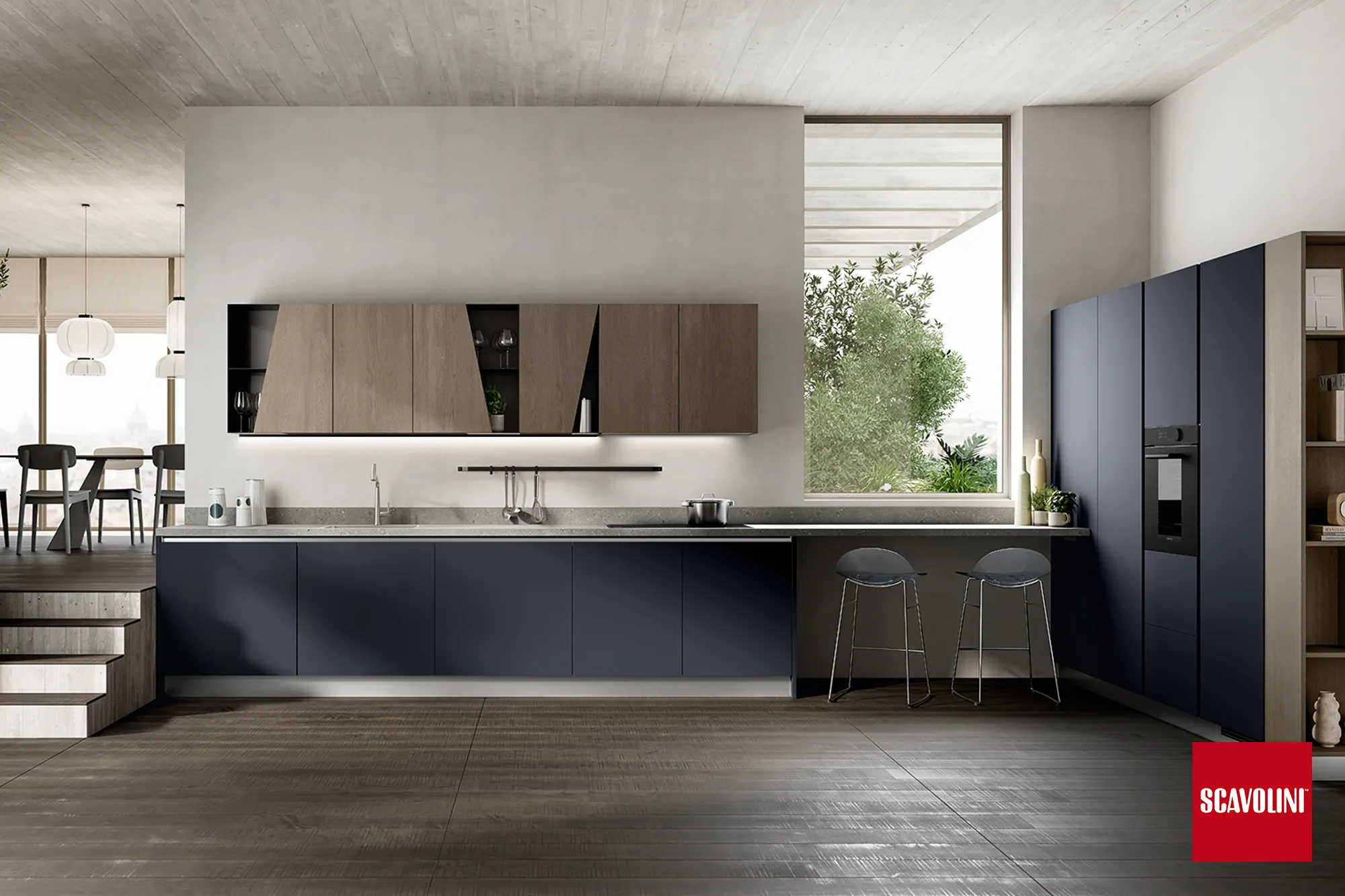 Cucina Regola, blu opaco